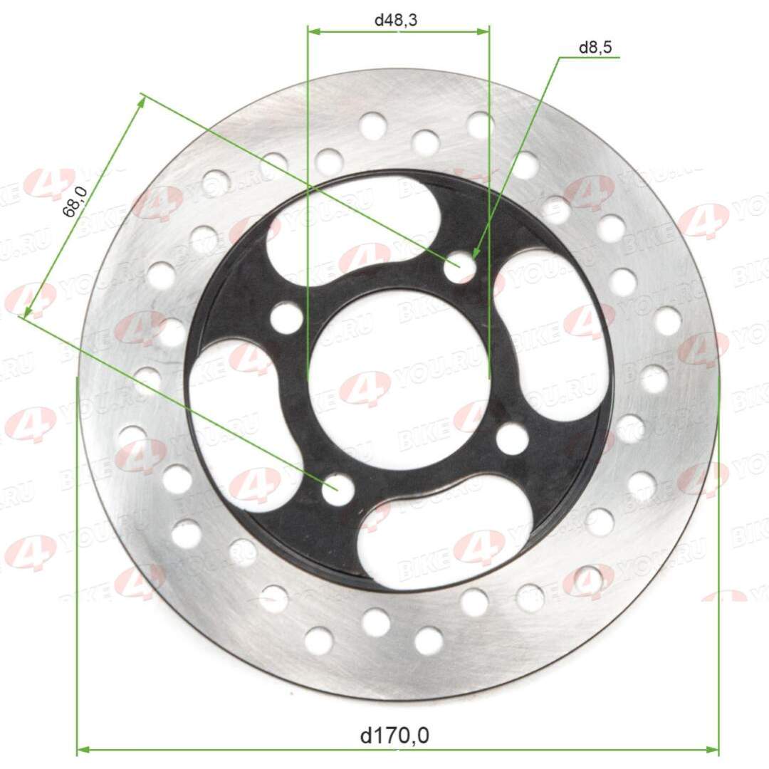 Диск тормозной задний (168мм) ATV EAGLE