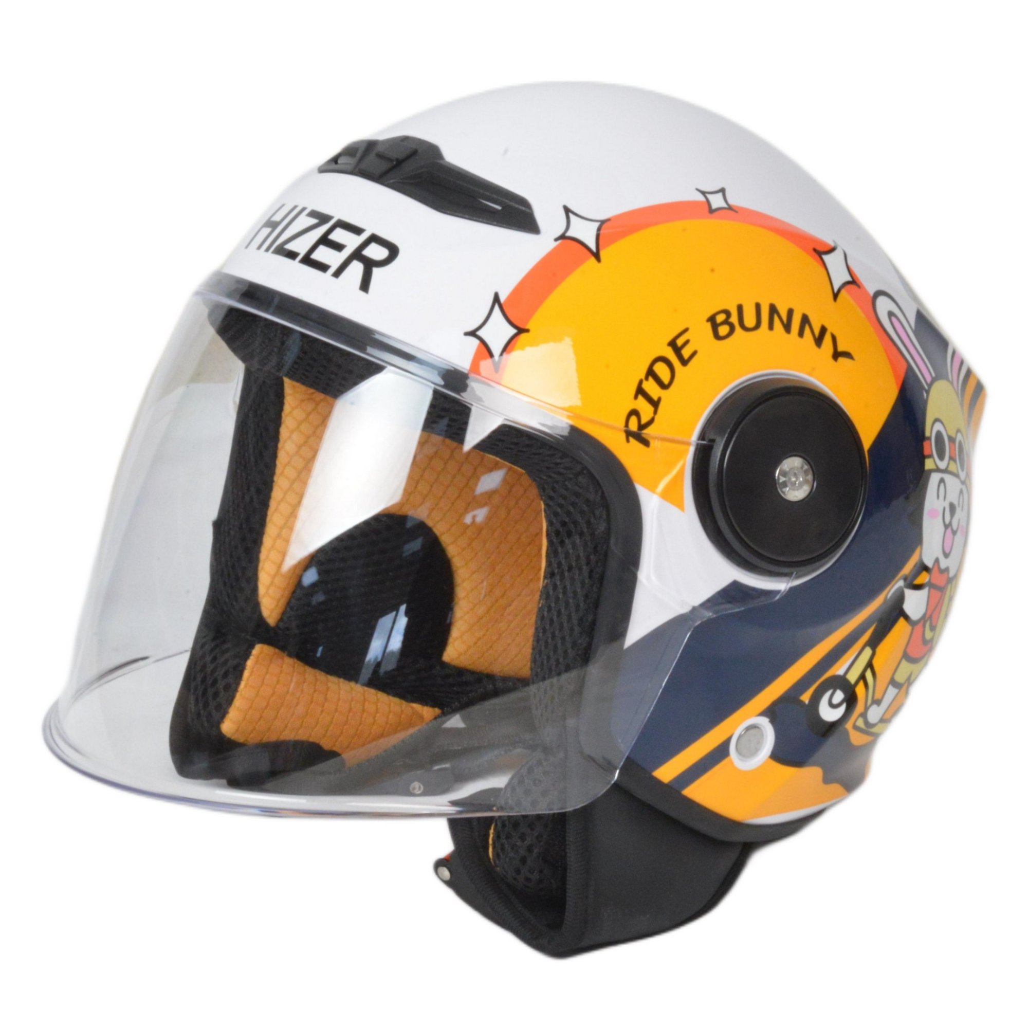 Шлем мото открытый HIZER J511 №1 yellow/black (M) детский Шлем мото открытый HIZER J511 №1 yellow/black (M) детский